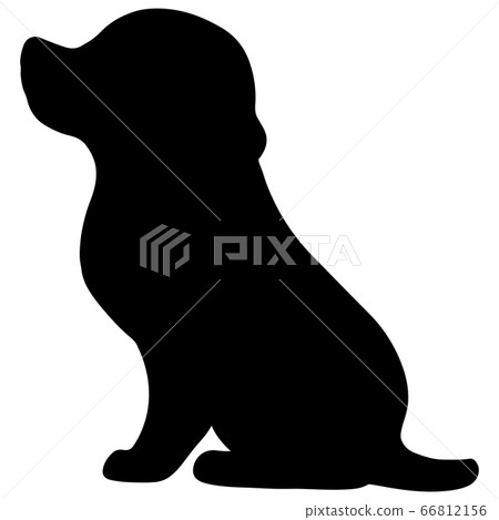 Sitting beagle silhouette Sitting beagle silhouette 66812156