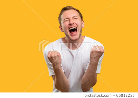 winner portrait success gesture excited man glory winner portrait success gesture excited man glory 66812255