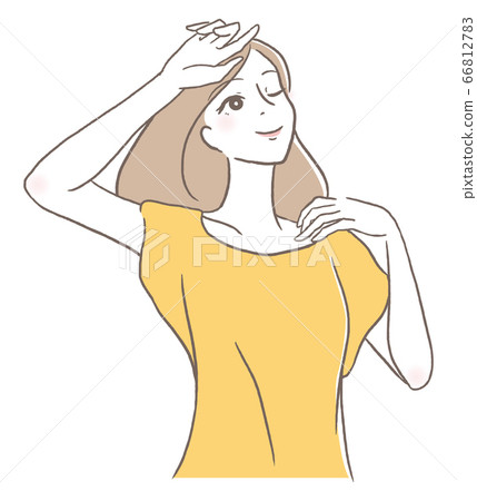 夏天洗澡的女人 66812783