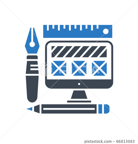 Web Design Vector Glyph Icon - Stock Illustration [66813083] - PIXTA