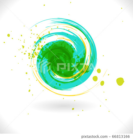 Art inks Grunge Curl shape. Abstract spray watercolor Symbol. Art inks Grunge Curl shape. Abstract spray watercolor Symbol. 66813166