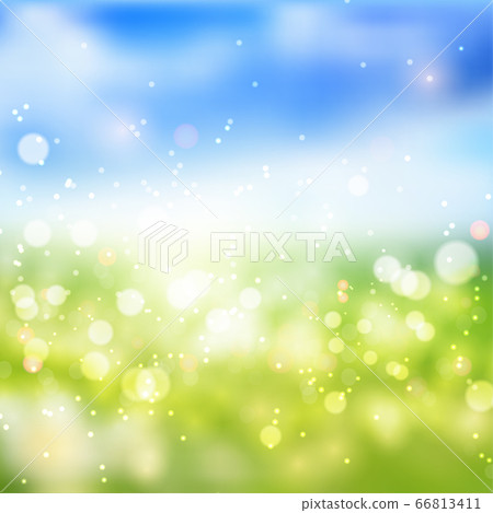 Bokeh lights effect on fresh spring gradient  66813411