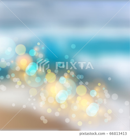 Bokeh lights effect on beach gradient background 66813413