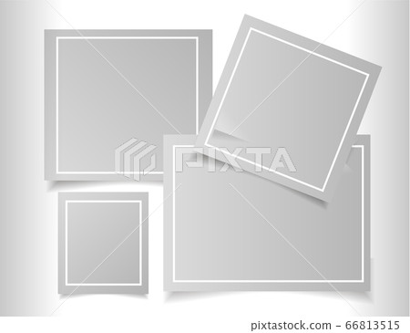 Grey Photo Frames Design Background. Art Monochrome Gallery Template. 66813515