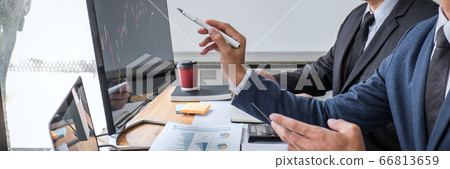 Business team partner working with computer, Business team partner working with computer, 66813659