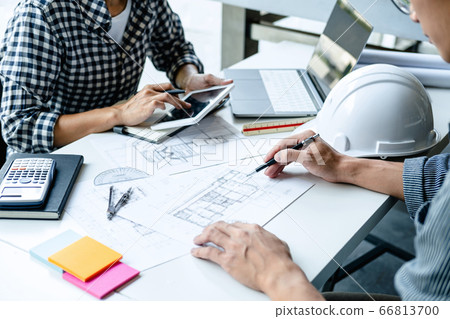 Construction concept of Engineer or architect Construction concept of Engineer or architect 66813700