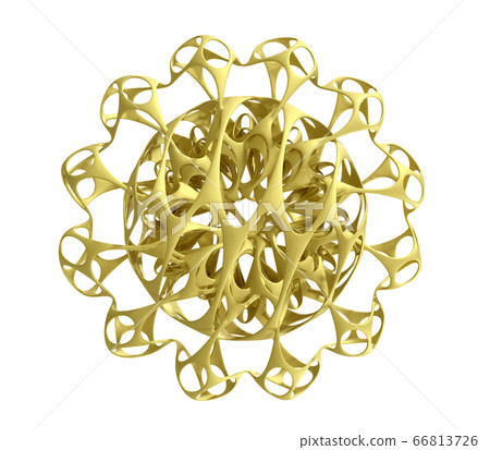 Abstract Yellow Flower Isolated On White Abstract Yellow Flower Isolated On White 66813726