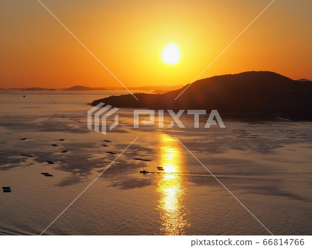 Evening view of Harima Nada seen from Cape Manyo: View of Harima Nada at dusk seen from Cape Manyo Evening view of Harima Nada seen from Cape Manyo: View of Harima Nada at dusk seen from Cape Manyo 66814766