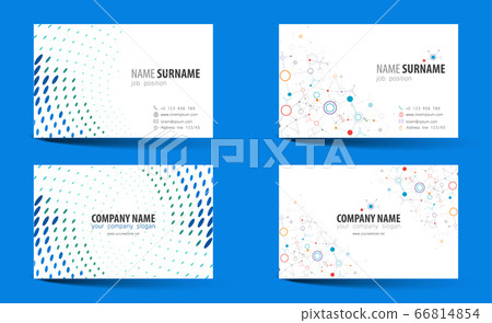 Creative double-sided business card template. 66814854
