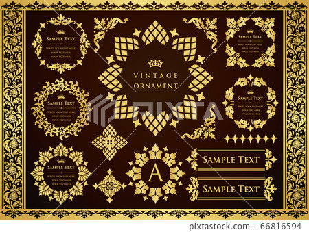 復古裝飾品框架集 66816594