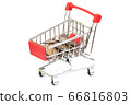Shopping cart with old european coins 66816803