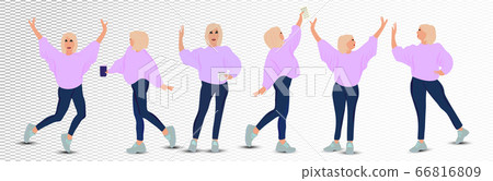 Group of young girl on transparent background. Collection of girls, happy, positive girl. Realistic stylish girl with cheerful face expression. Icon set. Vector illustration. Group of young girl on transparent background. Collection of girls, happy, positive girl. Realistic stylish girl with cheerful face expression. Icon set. Vector illustration. 66816809