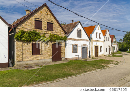 cellar lane in Hajos, Kalocsa County, Southern 66817305