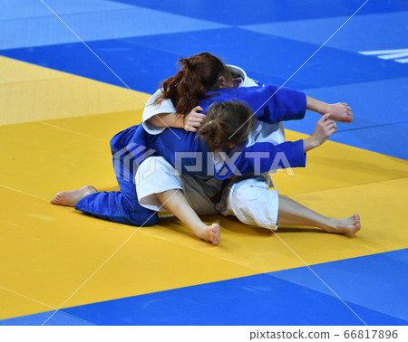 Girls compete in Judo 66817896
