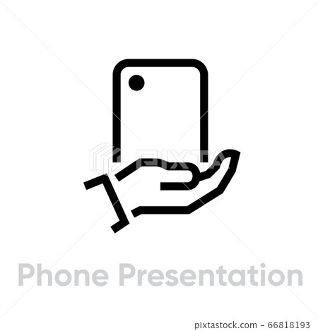 Phone Presentation Camera icon. Editable line vector. Phone Presentation Camera icon. Editable line vector. 66818193