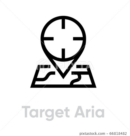 Target Area icon. Editable line vector. 66818482
