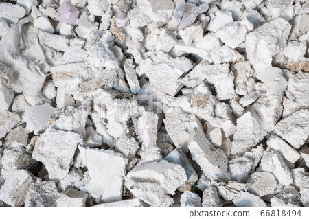 waste pile of styropor or styrofoam trash in disposable landfill for recycling waste pile of styropor or styrofoam trash in disposable landfill for recycling 66818494