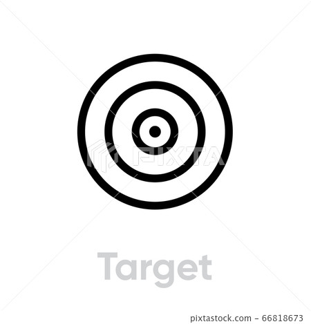 Target icon. Editable line vector. 66818673