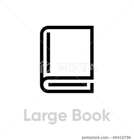 Large Book flat icon. Editable Vector Stroke. Large Book flat icon. Editable Vector Stroke. 66818796