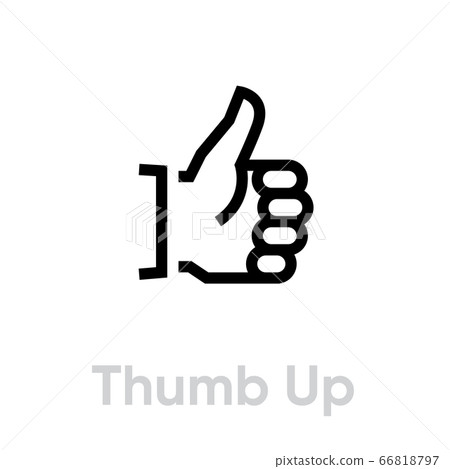 Thumb Up icon. Editable Vector Outline. Thumb Up icon. Editable Vector Outline. 66818797