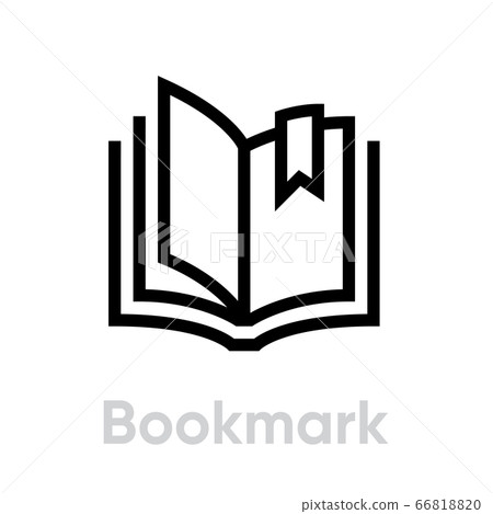 Bookmark icon. Editable Vector Stroke. Bookmark icon. Editable Vector Stroke. 66818820