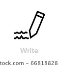 Write icon. Editable Vector Outline. 66818828