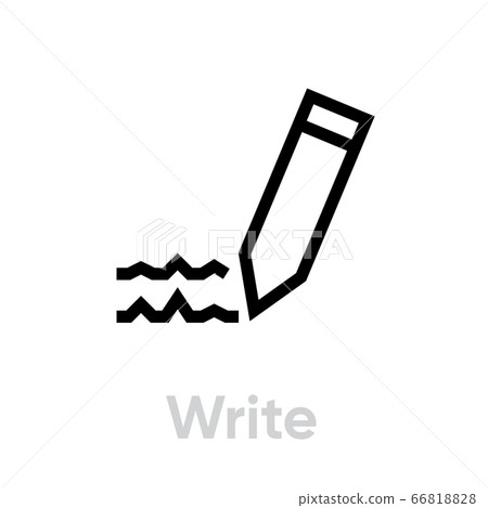 Write icon. Editable Vector Outline. Write icon. Editable Vector Outline. 66818828