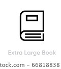 Extra Large Book icon. Editable Vector Outline. 66818838