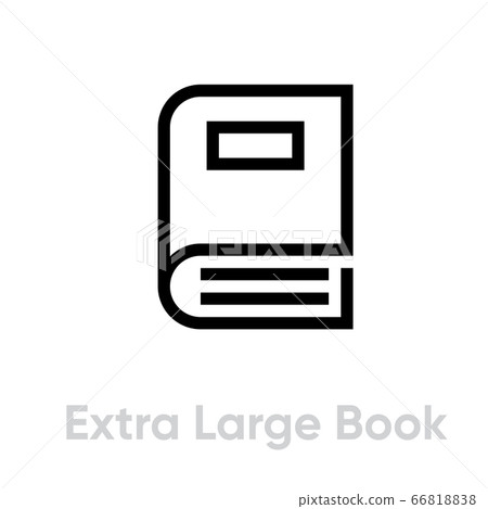 Extra Large Book icon. Editable Vector Outline. Extra Large Book icon. Editable Vector Outline. 66818838