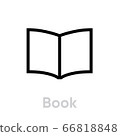 Book icon. Editable Vector Outline. 66818848
