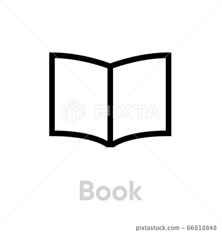 Book icon. Editable Vector Outline. 66818848