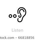 Listen icon. Editable Vector Outline. 66818856