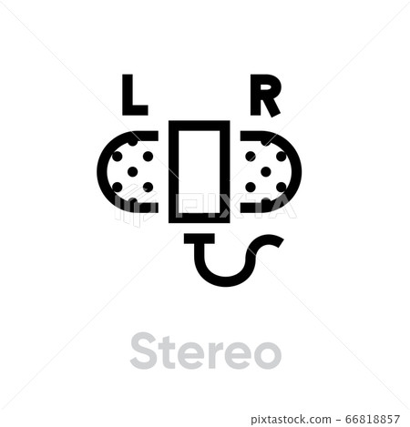 Stereo icon. Editable Vector Outline. Stereo icon. Editable Vector Outline. 66818857