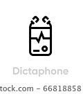 Dictaphone icon. Editable Line Vector. 66818858