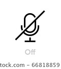Microphone Off icon. Editable Vector Outline. 66818859