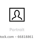 Portrait in frame. Editable Vector Stroke. 66818861