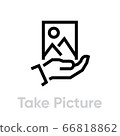 Take Picture icon. Editable Vector Stroke. 66818862
