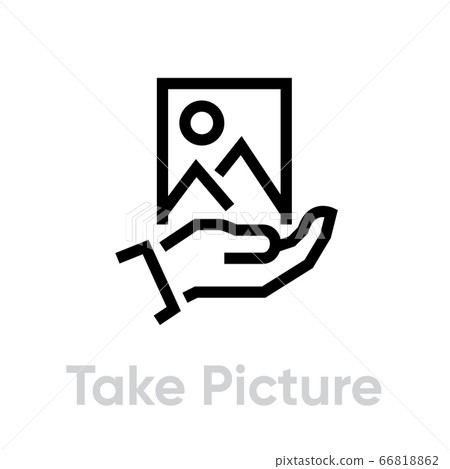 Take Picture icon. Editable Vector Stroke. 66818862