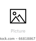 Picture icon. Editable Vector Stroke. 66818867