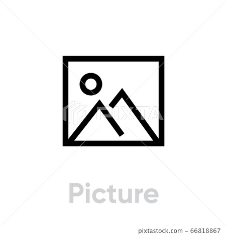 Picture icon. Editable Vector Stroke. 66818867