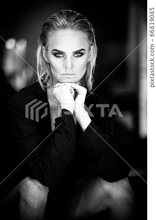 Pretty Blonde Wet Hair Poses Portrait Stock Photo 65560360 | Shutterstock