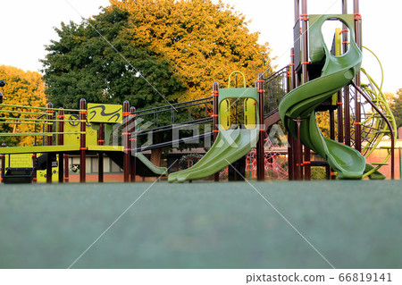 Empty children playground during the coronavirus quarantine 66819141