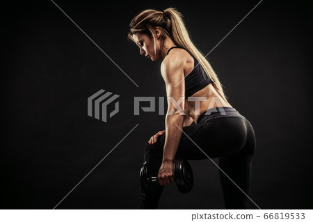 Fitness in gym, sport and healthy lifestyle - Stock Photo