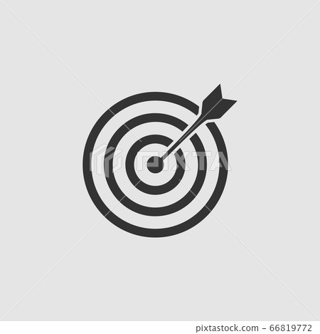 Target bullseye arrow icon flat Target bullseye arrow icon flat 66819772