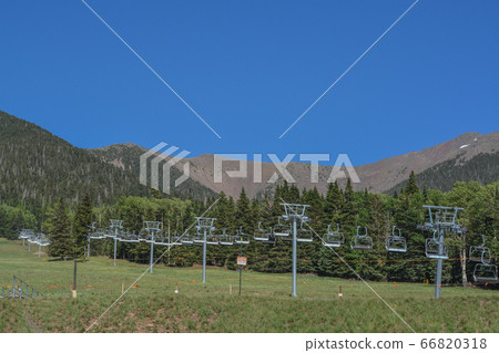 Ski Lifts on the ski slopes of Arizona Snowbowl on Mount Humphreys near Flagstaff, Arizona USA Ski Lifts on the ski slopes of Arizona Snowbowl on Mount Humphreys near Flagstaff, Arizona USA 66820318