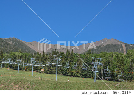 Ski Lifts on the ski slopes of Arizona Snowbowl on Mount Humphreys near Flagstaff, Arizona USA Ski Lifts on the ski slopes of Arizona Snowbowl on Mount Humphreys near Flagstaff, Arizona USA 66820319
