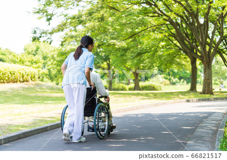Nursing care wheelchair senior caregiver Nursing care wheelchair senior caregiver 66821517