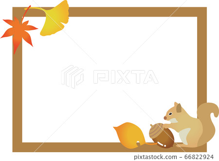 Autumn frame border - Stock Illustration [66822924] - PIXTA