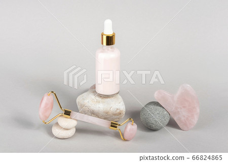 Crystal rose quartz facial roller, massage tool Crystal rose quartz facial roller, massage tool 66824865
