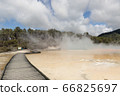 Rotorua, North island, New Zealand, May 2019. Wai-O-Tapu thermal wonderland. 66825697